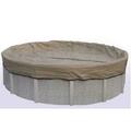 Superjock 33 ft. Black & Tan Round Above Ground Winter Pool Cover, 20 Year SU2634755